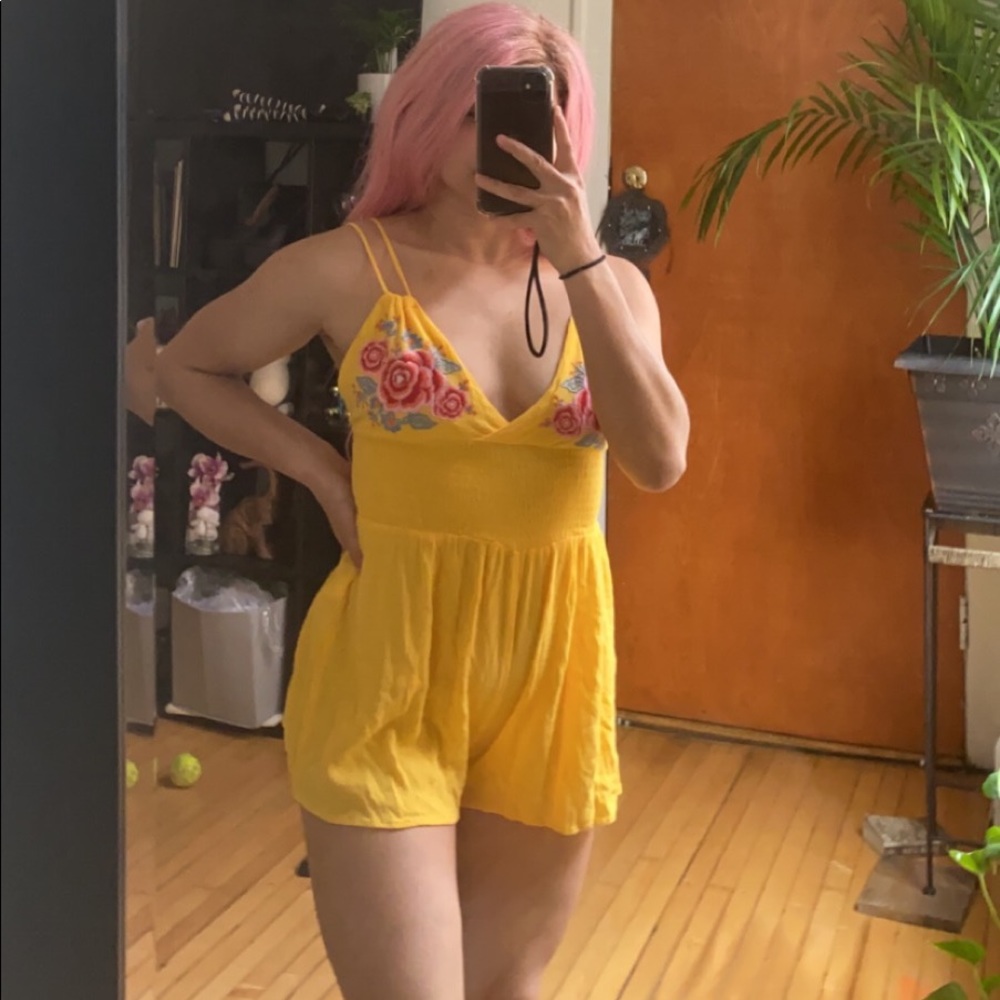 yellow romper